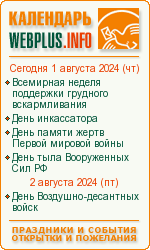 Календарь праздников и событий. Открытки и пожелания