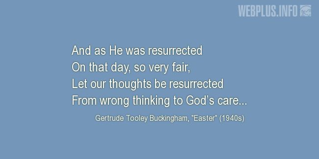 Quotes and pictures for Easter Quotes, Sayings, Verses, Poems. «Let our thoughts be resurrected» quotation with photo.