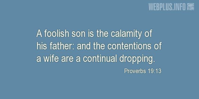 Quotes and pictures for Bible. «A foolish son» quotation with photo.