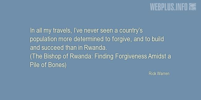 Quotes and pictures for Genocide in Rwanda. «More determined to forgive» quotation with photo.