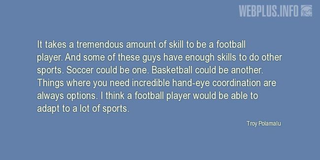 Quotes and pictures for Football. «A football player» quotation with photo.