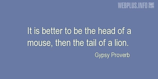 Quotes and pictures for Gypsy Proverbs and sayings. «It is better» quotation with photo.