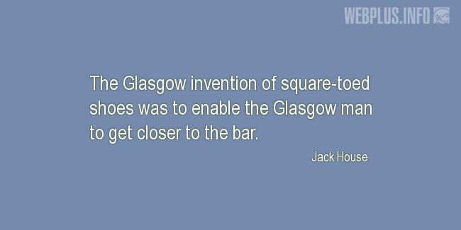 Quotes and pictures for Tartan. «Glasgow invention» quotation with photo.