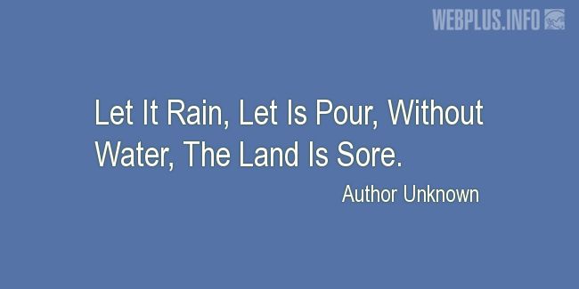 Quotes and pictures for Desertification and Drought. «Let It Rain» quotation with photo.