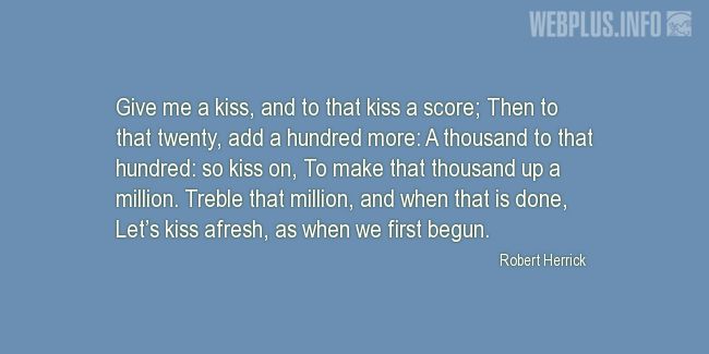 Quotes and pictures for Kissing. «Give me a kiss» quotation with photo.