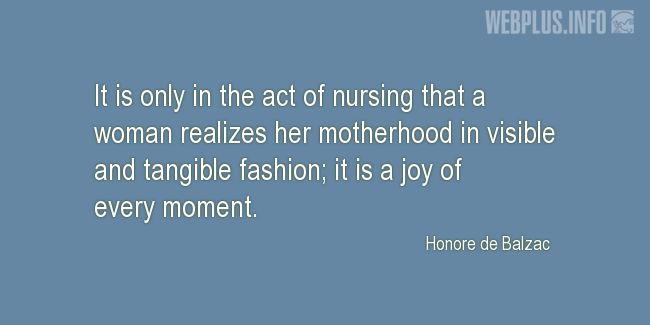 Quotes and pictures for Breast Feeding. «A joy of every moment» quotation with photo.