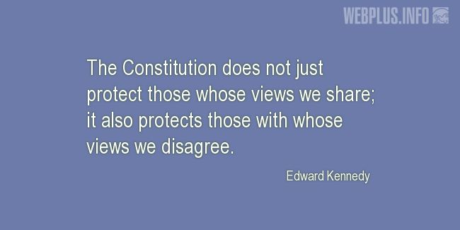 Quotes and pictures for Constitution. «Protection» quotation with photo.