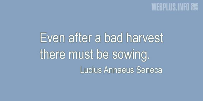 Quotes and pictures for Harvest. «There must be sowing» quotation with photo.