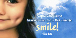 eCard - People with dimple have a divine role in this universe