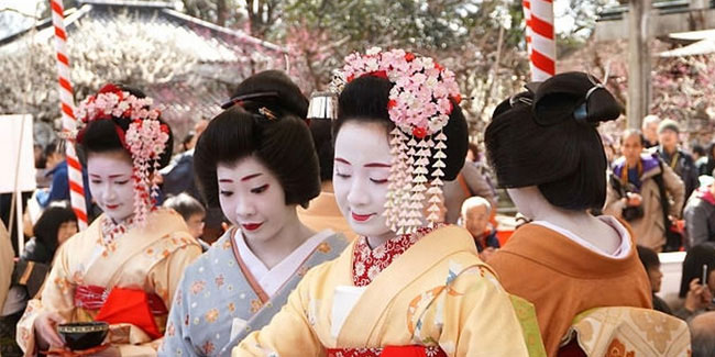 25 February - Kitano Baika-sai or "Plum Blossom Festival"