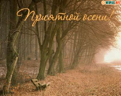 Приятной осени! и осенней погоды