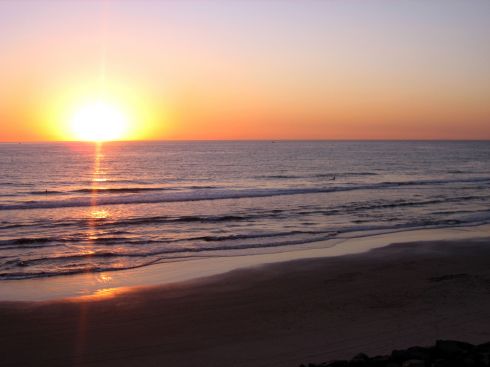 Море трава солнце Сан Диего закат бесплатно