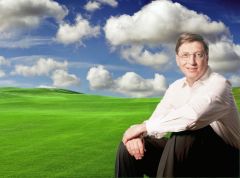 Бил Гейтс и Windows XP. 
 День компьютерщика и программиста. 
 Размер 1034 X 768