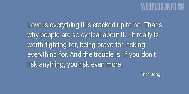 Quotes and pictures for Saint Valentines Day. «Love risk» quotation with photo.