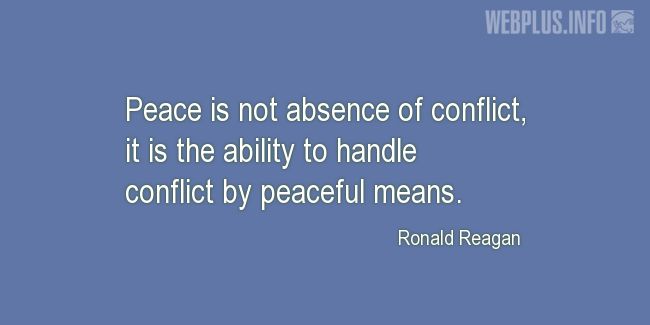 Quotes and pictures for Peace. «By peaceful means» quotation with photo.