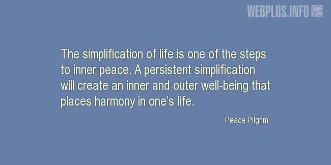 Quotes and pictures for Inner peace. &laquo;Steps to inner peace&raquo; quotation with photo.