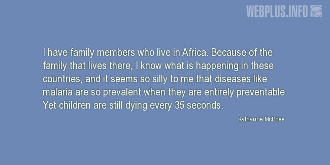 Quotes and pictures for Malaria. «Every 35 seconds» quotation with photo.