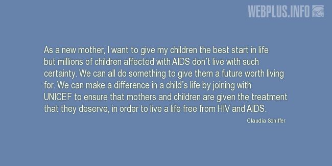 Quotes and pictures for HIV/AIDS Day. «Millions of children affected with AIDS» quotation with photo.