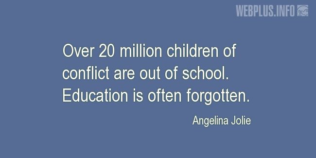 Quotes and pictures for Innocent Children Victims of Aggression. «Out of school» quotation with photo.