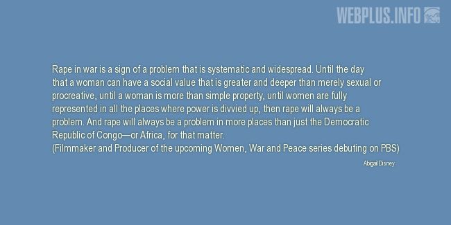 Quotes and pictures for Sexual Violence in Conflict. «A sign of a problem that is systematic and widespread» quotation with photo.