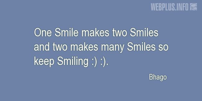 Quotes and pictures for Smile. «Keep Smiling» quotation with photo.