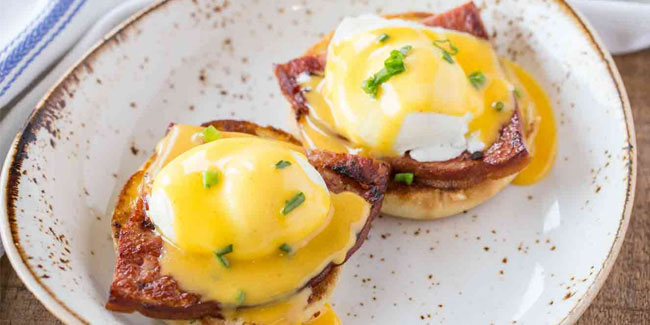 16 April - National Eggs Benedict Day, National Baked Ham with Pineapple Day and Day of the Mushroom in USA