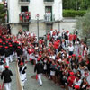 Parade in honor of Saint Martial in Irun, Spain