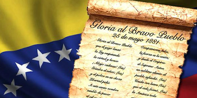 25 May - National Anthem Day in Venezuela