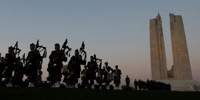 9 April - Vimy Ridge Day or Anniversary of the Battle of Vimy Ridge